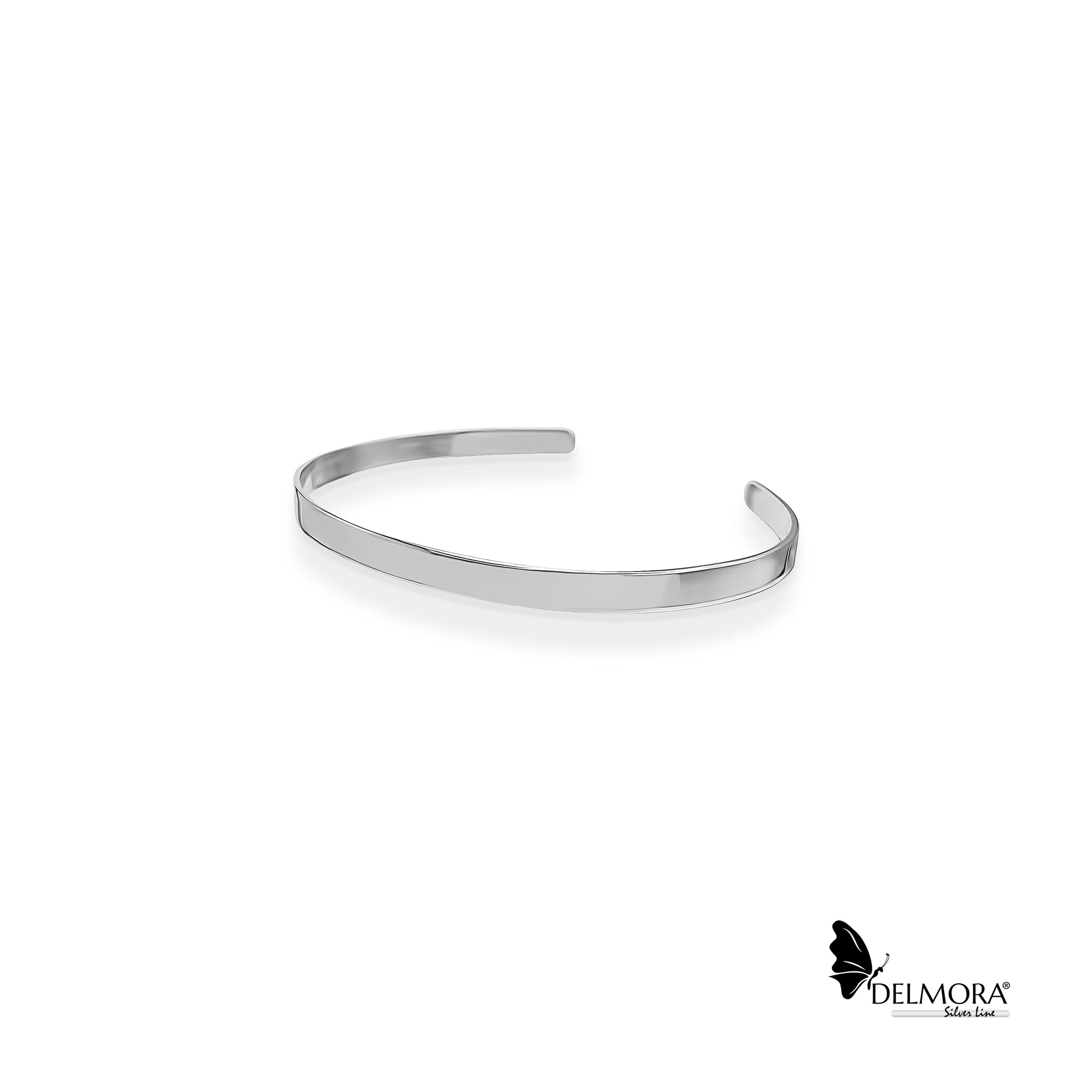 Open clearance bangle silver